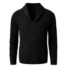 Load image into Gallery viewer, Men's Shawl Collar Cardigan Sweater Slim Fit Cable Knit