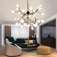 Load image into Gallery viewer, Modern LED firefly Pendant lights Gold Black tree branch lights
