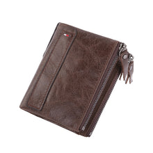 Load image into Gallery viewer, Men Wallets 100% Genuine Cow Leather Short Card Holder Leather