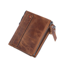 Load image into Gallery viewer, Men Wallets 100% Genuine Cow Leather Short Card Holder Leather