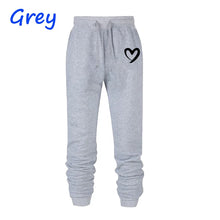 Load image into Gallery viewer, Women Heart Printed Sweatpants Autumn Winter Cotton Long Pants