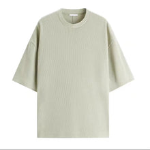 Load image into Gallery viewer, New Waffle Texture Fabric T-shirt Men High Quality Solid Color