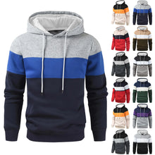 Load image into Gallery viewer, Winter Warm Streetwear Men's Patchwork Hooded Sweatshirt Hoodies