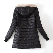 Load image into Gallery viewer, Winter Mid-Length Hooded Cotton Jacket Women Autumn Lightweight