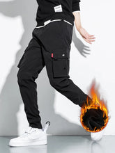 Load image into Gallery viewer, Winter Cargo Pants Men Multi-Pockets Fleece Liner Thick Warm Slim Joggers