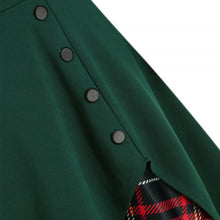 Load image into Gallery viewer, Vintage Plaid Print Dress Women Christmas Casual Patchwork Dress Robe