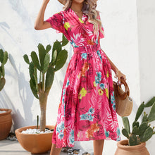 Load image into Gallery viewer, Floral Women Dress Loose Midi Dress Female Elegant Dresses