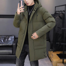 Load image into Gallery viewer, Men Winter Jacket Coat Long Style Parka Hooded Thick Cotton-padded