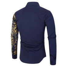 Load image into Gallery viewer, Men's Brand Shirt Men's Gold High Quality Long Sleeve Shirt