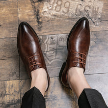 Load image into Gallery viewer, Men's pointed leather Oxford Shoes Party Wedding Classic Business Formal