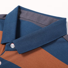 Load image into Gallery viewer, NEW Brand Designer Striped Turn Down Collar Men's Polo Shirt