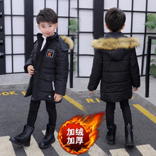 Load image into Gallery viewer, 4 -14 Years Big Boys Jacket Autumn Winter Plus Velvet Warm Teen Kids Jackets Fashion