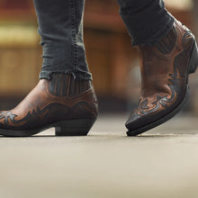 Load image into Gallery viewer, Men's Western Cowboy Boots For Men Women Leather Ankle Boots