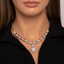 Load image into Gallery viewer, Stone fans Hip Hop Hollow Heart Pendant Necklace