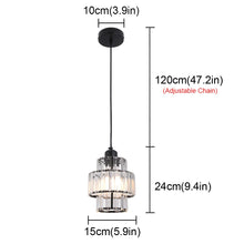 Load image into Gallery viewer, Crystal Pendant Light  Led Ceiling Lamp Living Dining Room