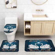 Load image into Gallery viewer, Animal Swan Shower Curtain Sets Non-Slip Rugs Toilet Lid Cover
