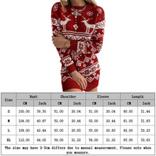 Load image into Gallery viewer, Christmas Sweater Dress for Women Winter Round Neck