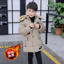 Load image into Gallery viewer, 4 -14 Years Big Boys Jacket Autumn Winter Plus Velvet Warm Teen Kids Jackets Fashion
