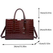 Load image into Gallery viewer, Crocodile Print Women Handbags Purse Tote Bags