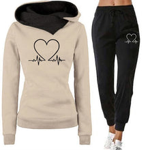 Load image into Gallery viewer, Woman Tracksuit Two Piece Set Winter Warm Hoodies and Pants Pullovers Sweatshirts