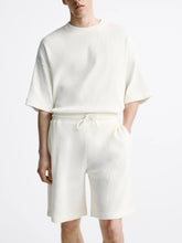 Load image into Gallery viewer, New Waffle Texture Fabric T-shirt Men High Quality Solid Color