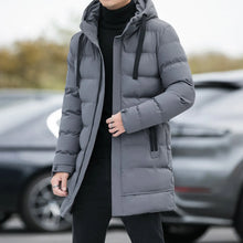 Load image into Gallery viewer, Men Winter Jacket Coat Long Style Parka Hooded Thick Cotton-padded