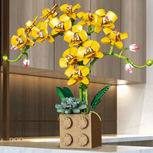 Load image into Gallery viewer, Building Block Flower Orchid Series Bonsai Girl Build Toy Flowers Adult Flower