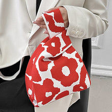 Load image into Gallery viewer, Women Handbag Knitting Floral Knot Small Hand Bags