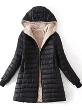 Load image into Gallery viewer, Winter Mid-Length Hooded Cotton Jacket Women Autumn Lightweight