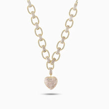 Load image into Gallery viewer, Stone fans Hip Hop Hollow Heart Pendant Necklace