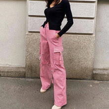 Load image into Gallery viewer, Baggy Jeans Pants High Waist Vintage Women Cargo Pants