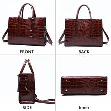 Load image into Gallery viewer, Crocodile Print Women Handbags Purse Tote Bags
