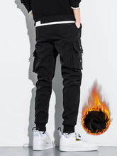 Load image into Gallery viewer, Winter Cargo Pants Men Multi-Pockets Fleece Liner Thick Warm Slim Joggers