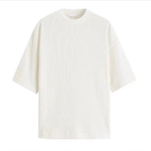 Load image into Gallery viewer, New Waffle Texture Fabric T-shirt Men High Quality Solid Color