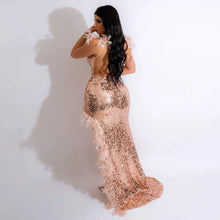 Load image into Gallery viewer, Feathers Long Evening for Women Wedding Party Dresses