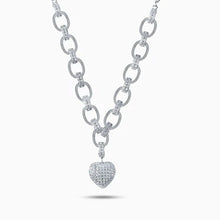 Load image into Gallery viewer, Stone fans Hip Hop Hollow Heart Pendant Necklace