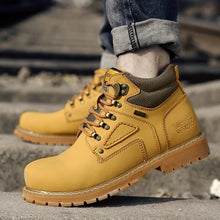 Load image into Gallery viewer, New Men's Genuine Leather Work Safety Boots Men's Warm Snow Boots