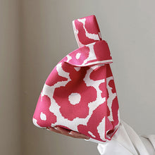 Load image into Gallery viewer, Women Handbag Knitting Floral Knot Small Hand Bags
