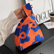 Load image into Gallery viewer, Women Handbag Knitting Floral Knot Small Hand Bags