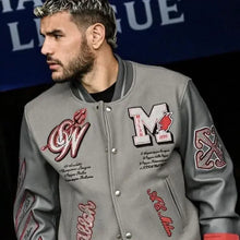 Load image into Gallery viewer, European and American Fashion Letter Embroidered Jackets Unisex
