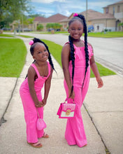 Load image into Gallery viewer, Ins Style Fashion Girls Pink Clothes One-piece Jumpsuits