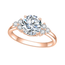 Load image into Gallery viewer, Women's BALLET Moissanite Rings 2.0ct 8mm Round Cut Colorless Nadia