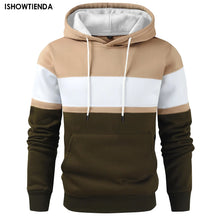 Load image into Gallery viewer, Winter Warm Streetwear Men's Patchwork Hooded Sweatshirt Hoodies