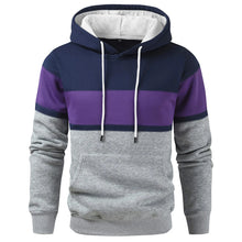 Load image into Gallery viewer, Winter Warm Streetwear Men's Patchwork Hooded Sweatshirt Hoodies