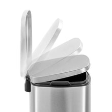 Load image into Gallery viewer, Qualiazero 13.2 Gallon Trash Can, Rectangular Step On Kitchen Trash Can, Silver