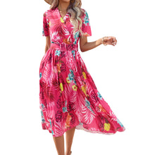 Load image into Gallery viewer, Floral Women Dress Loose Midi Dress Female Elegant Dresses