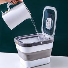 Load image into Gallery viewer, 10kg Dog Cat Food Storage Container Foldable Pet Food Bucket
