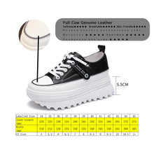 Load image into Gallery viewer, Fujin 5.5cm Genuine Leather Shoes Chunky Sneaker White Casual Shoes