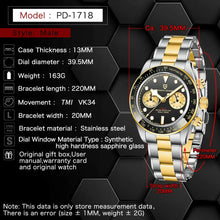 Load image into Gallery viewer, DESIGN Panda Dial Men's Watches Multifunctional Chronograph Watch