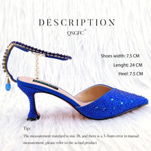 Load image into Gallery viewer, Italian Diamond Design Shoes And Bag